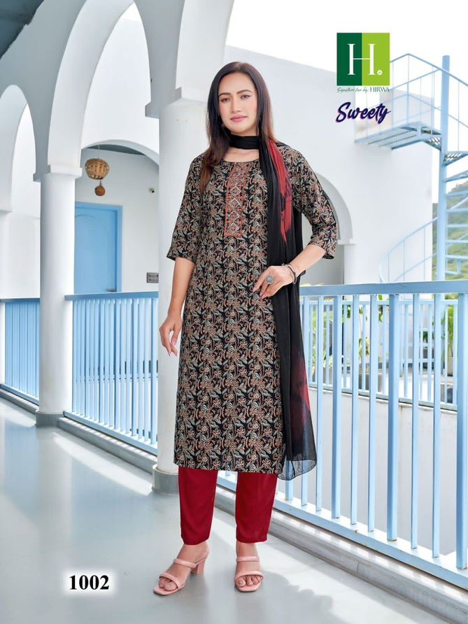 Hirwa Sweety Rayon Designer Readymade Suits Catalog